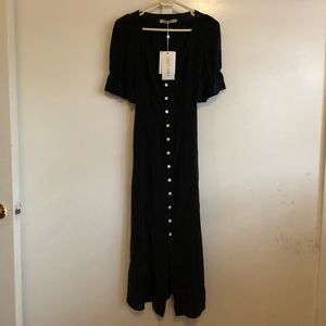 Christy Dawn SILK charcoal black Lennon dress RARE